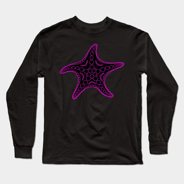 Starfish (pink/black) Long Sleeve T-Shirt by calenbundalas